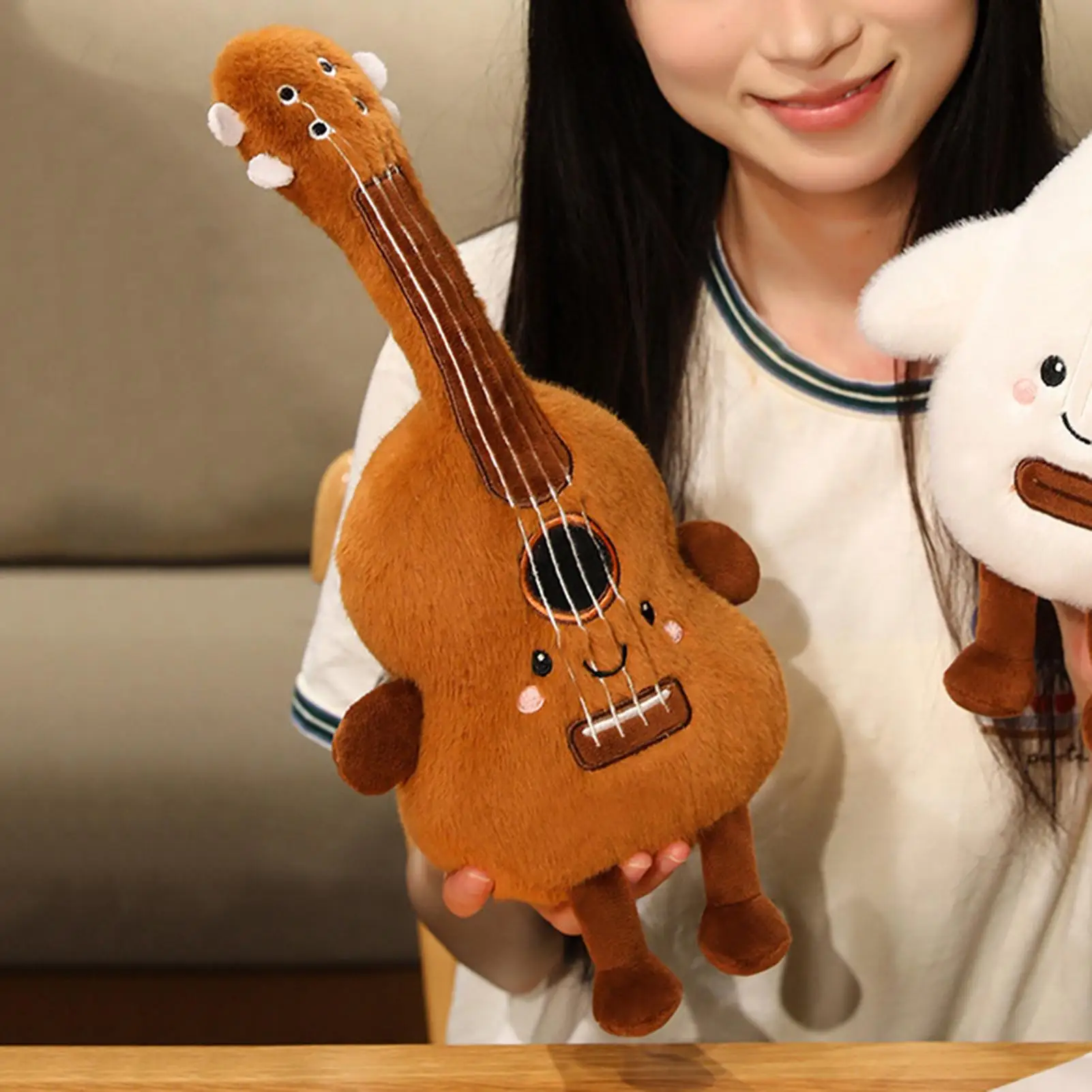 Plüsch Gitarre Instrument Stofftier Nette Gefüllte Gitarre Musikinstrument Kissen Realistische Plüsch Modell Hause Dekoration Für