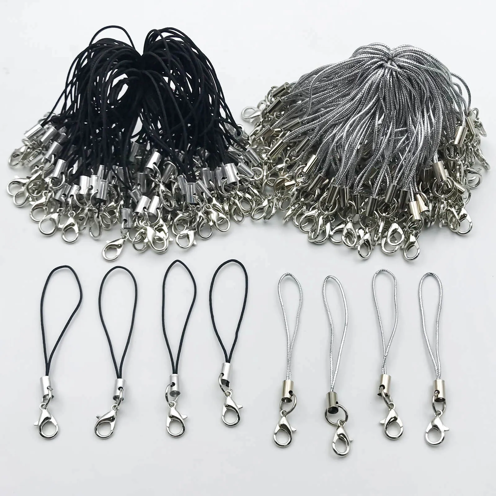 

20/50 шт., ремешок с застежкой-лобстером, шнур, мобильные ремни, очаровательный нейлоновый брелок для ключей, цепочка для DIY ювелирных изделий, аксессуары