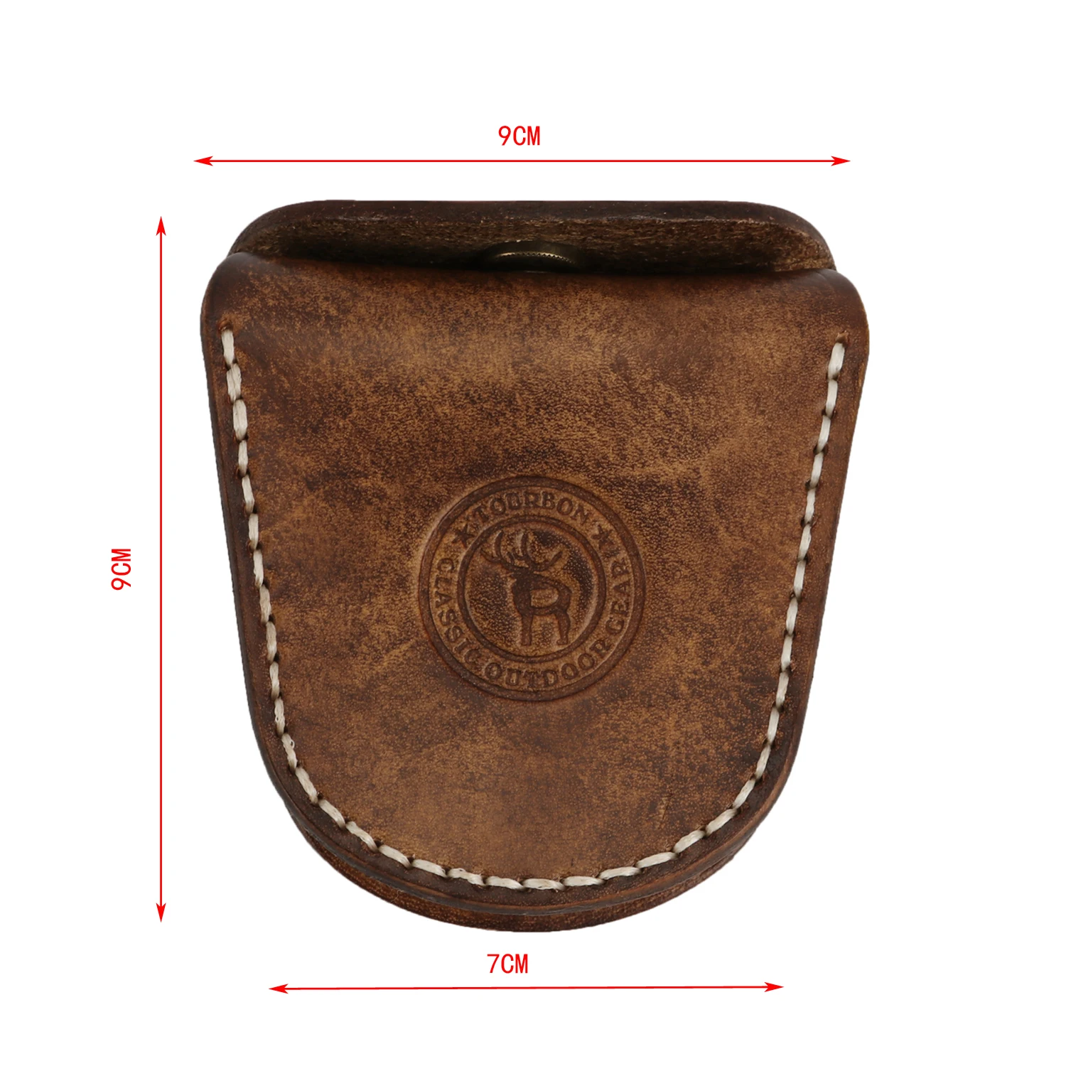 Tourbon Hunting Accessories .22LR .38 .45 Ammunition Holder Ammo Shells Pouch Leather Bullet Case with Belt Loop Brown