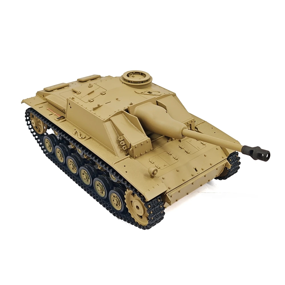 Coolbank 1/16 2.4G دبابة مع جهاز للتحكم عن بُعد HL7.0 3868-1 تعديل Sturmpanzer IV خزان التحكم عن بعد دي StuG IV RC نموذج سيارة تأثير الدخان IR معركة #1