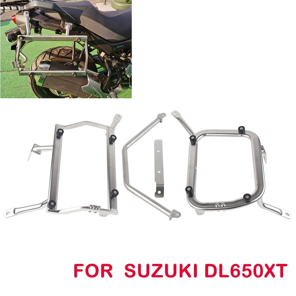 

1Set Stainless Steel Motorcycle Modified Tail Rack Luggage Rack Side Box Bracket Rear Shelf Tail Box Bracket for V-Strom DL650XT