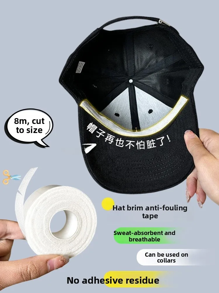 Berretto da baseball Patch interna Sudore assorbente Collare Patch Cappello Tesa Anti-sporco Campo di allenamento Tampone per il sudore usa e getta ex Gioventù Adulto