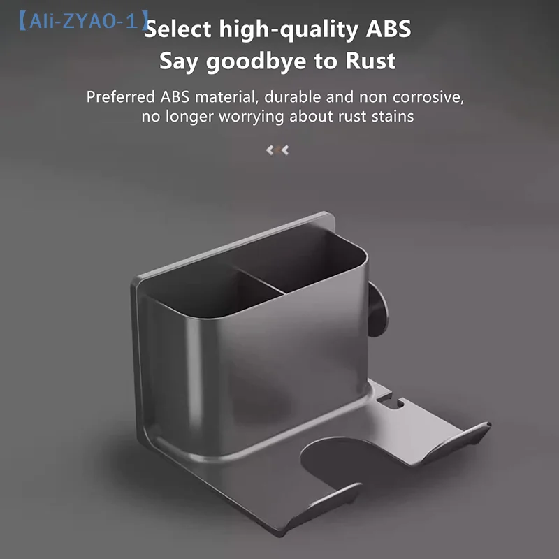 【ZYAO-1】1 unidad Soporte de pared para secador de pelo, base para secador, soporte para alisador, organizador vacío para secador de pelo, soporte para secador de inodoro