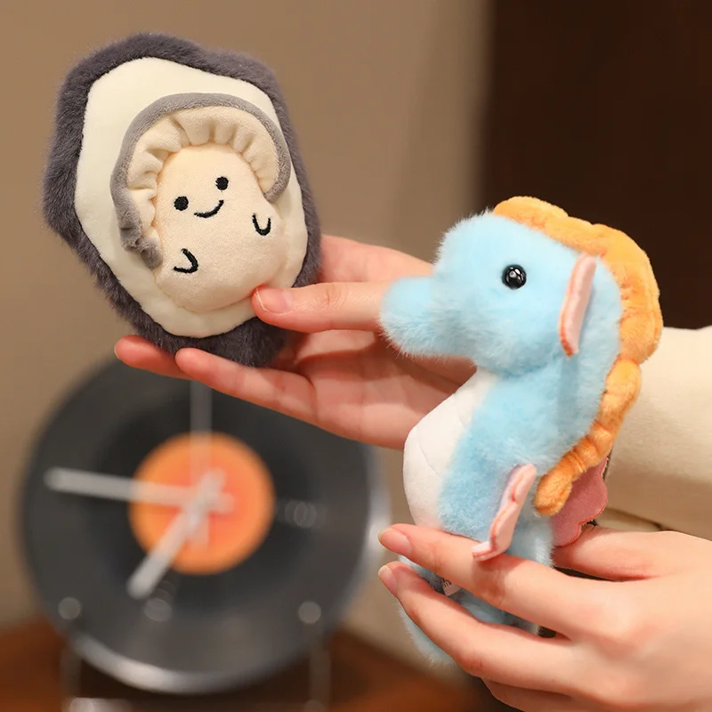 Cute Magnetic Plush Fridge Magnets Kawaii Ocean Stuffed Animals Seal,Clownfish,Starfish,Scallop Soft Decorative Toys Kids Gift