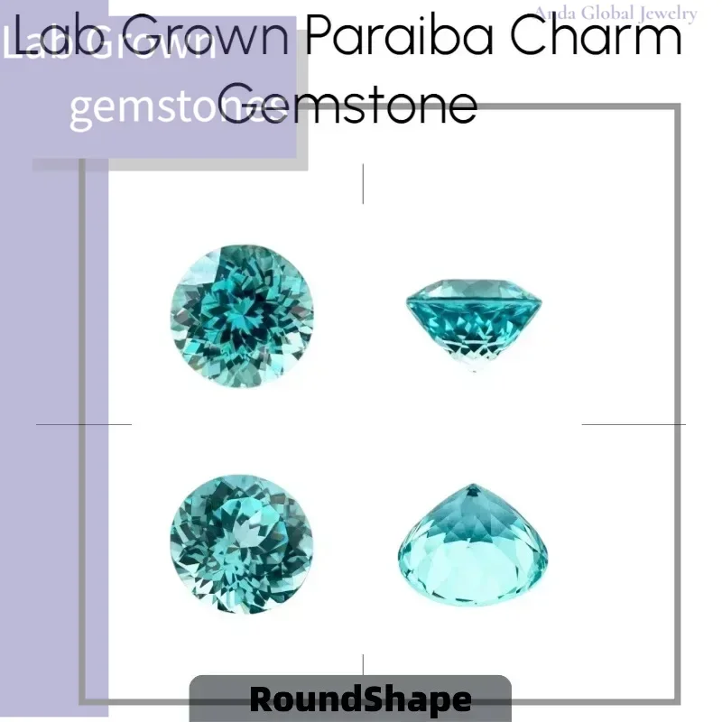 

L-Lab Grown Paraiba Charm Gemstone for DIY Advanced Jewelry Making Inlay Ring Necklace Bracelet AGL Certificate Daily Matching