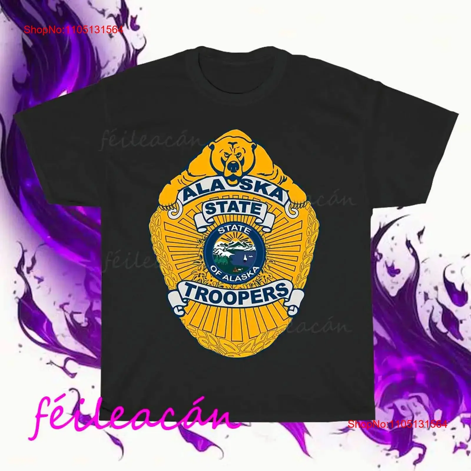 Brand New Alaska State Troopers Logo American T Shirt Funny Size S to 5XL vintage Washed homme Casual streetwear fashion