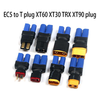 EC5 Male Female to XT90 XT60 TRX T Plug Male Female No Wire Connector Plug Adapter for RC FPV Vehicle Lipo Battery Esc