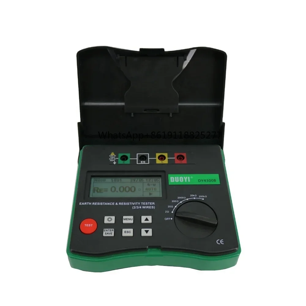 

DY4300B Digital Earth Ground Resistance and Soil Resistivity Tester Measurement 0 to 209.9kOHM