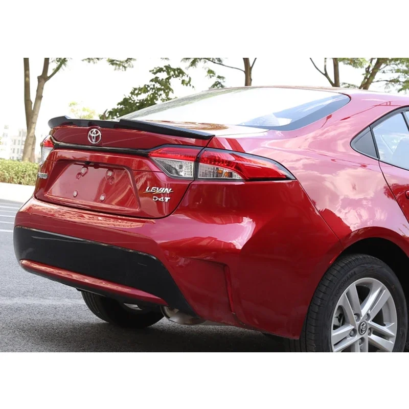 For Toyota Corolla 2019 ABS Material Car Rear Wing Unpainted Carbon Fiber Look Glossy Black Color Rear Spoiler