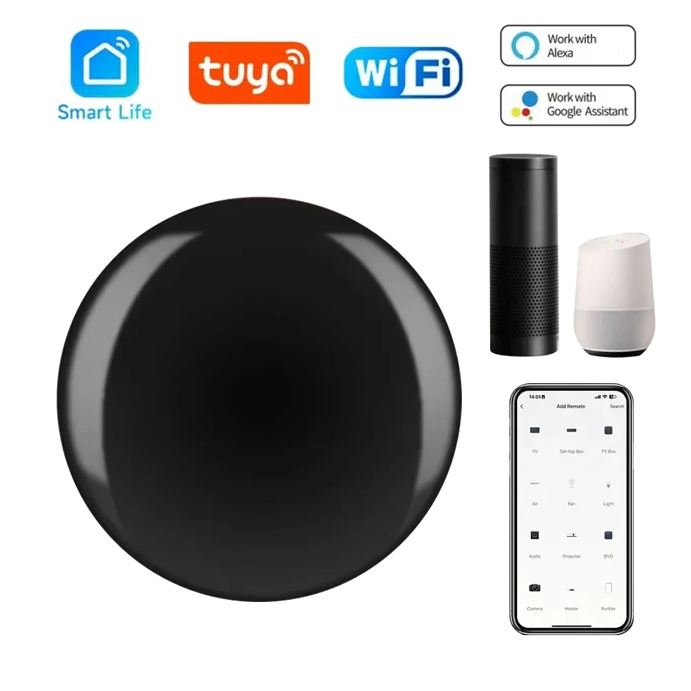 Tuya WiFi IR Remote Control Smart Home Remote Universal Infrared Controller For Air Conditioner TV Works with Alexa Google Home