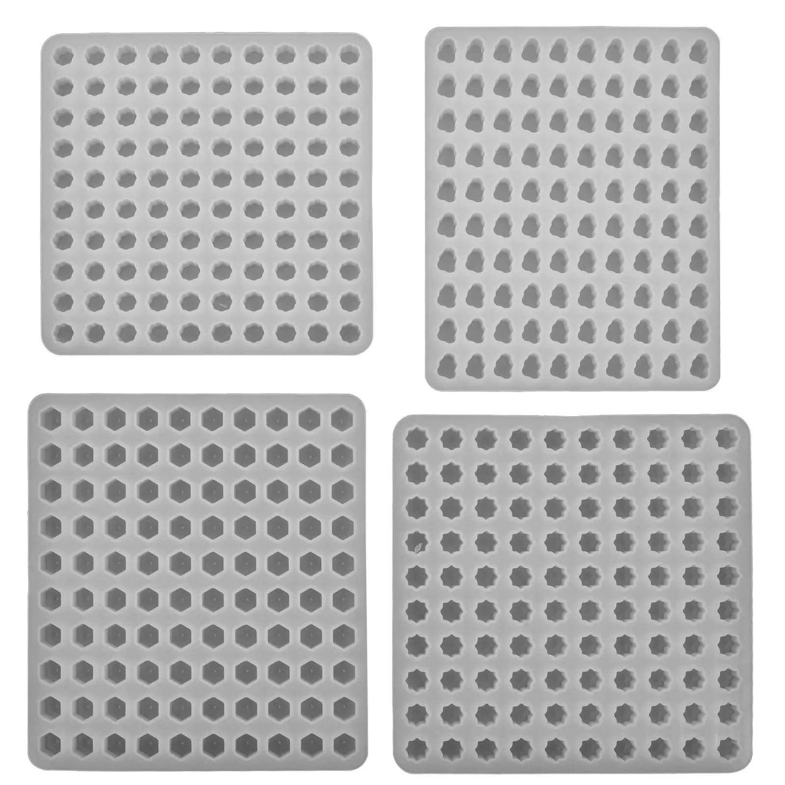4Pcs Elegant Silicone Wax Seal Stamp Bead Molds Reusable Non-Stick DIY Craft Mold for Wax Granules Sealing Stamp Making Tools