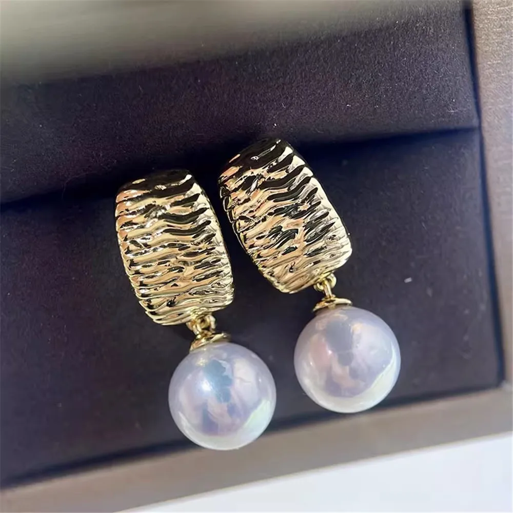 

10pcs Gold Plated Pearl Earring Settings Stud Bases DIY Jewelry Making for Handmade Accessories S925 Sterling Silver Ear Needle