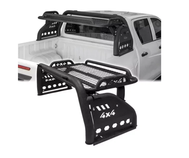 Universal Black Steel 4x4 Sport Roll Bar with Luggage Rack for Ford Ranger Hilux Vigo Revo Isuzu D-MAX Nissan Narava Toyota