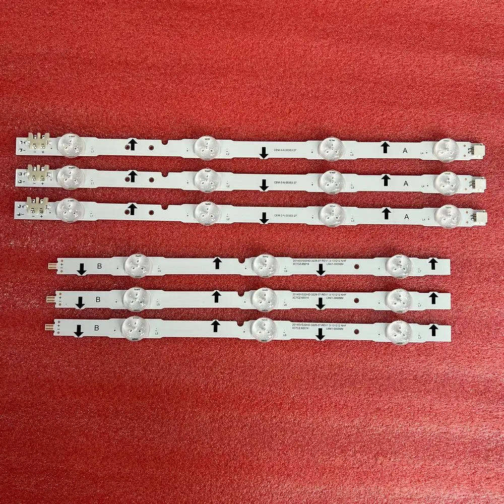 Strip TV LED 7LED 3 buah/set, untuk TV UA32H4500 TV CY-HH032AGLV5H LM41-00431A 00041L 00099M