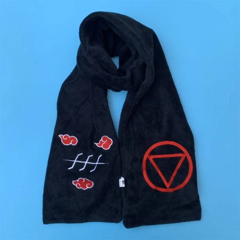 Naruto Uzumaki Anime Velvet Scarf, Uzumaki, Uchiha, Itachi, Cartoon Print, Quente, Dupla Face, Inverno, Holiday Gift, Atacado