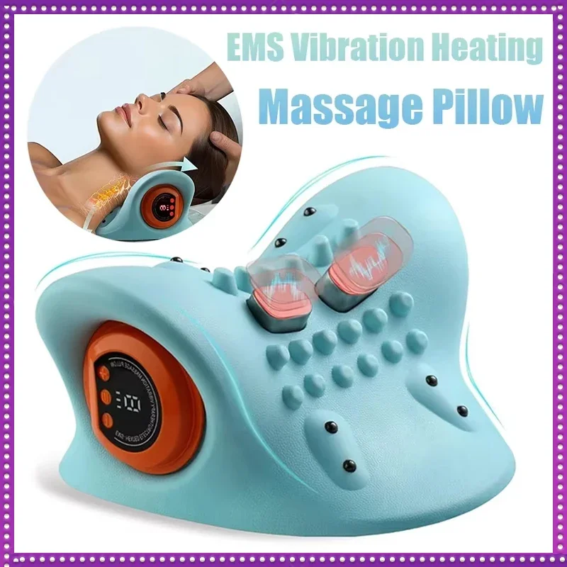 

Электрический массажер для шеи, носилки для шеи, хиропрактика, тяговая голова, массажная подушка для акупунктурных точек, массажер для тела