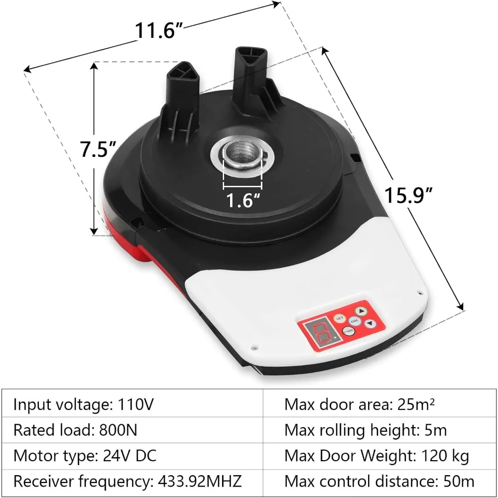 24V DC Roller Door Opener for Garage Warehouse Store Barn Farm-Not Fit Flap,Wall Mounted Garage Door (ERDO)