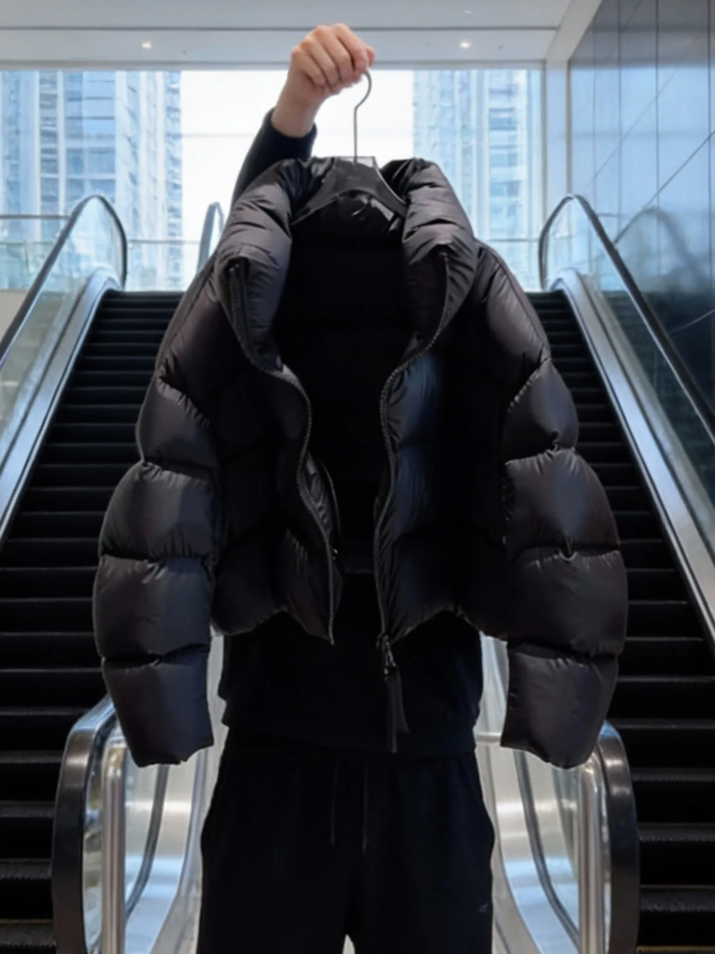 Coreano sle ort puffer jaet feminino bla bolha casaco inverno thi outerwear cintura alta longo sve fechamento com zíper quente