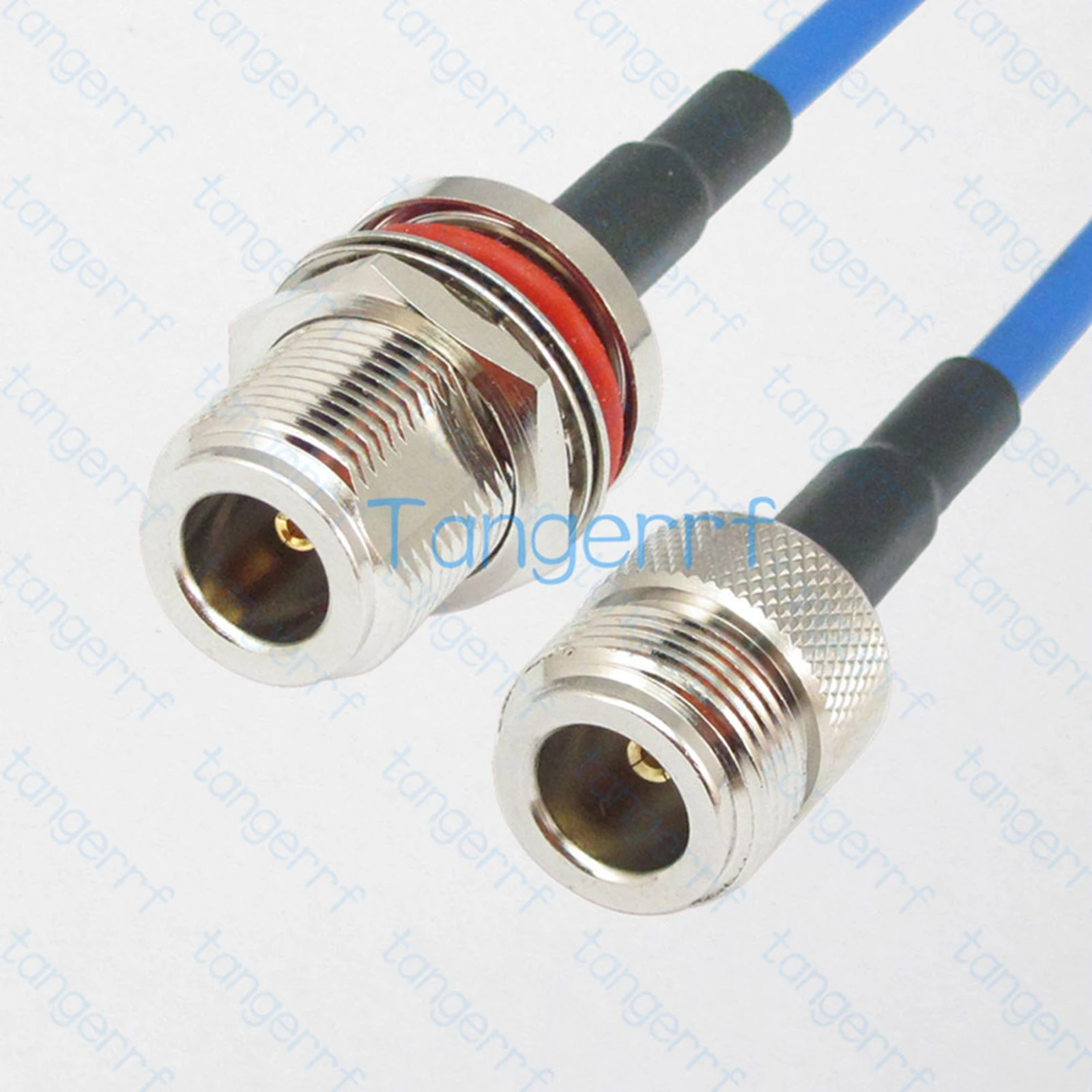 

N Type Female Bulkhead Waterproof Jack to N Female Jack RF Semi Flexible Low Loss Coaxial Cable Lot RG402