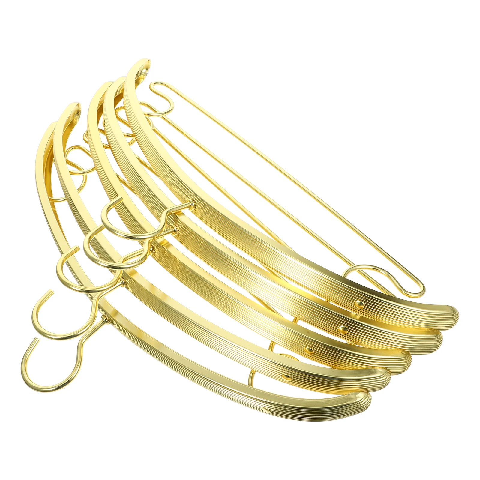 

5pcs Anti-Slip Clothes Hangers Strong Closet Hanger Multi Functional Pant Hanger Space Saving Drying Hangers For Shirt