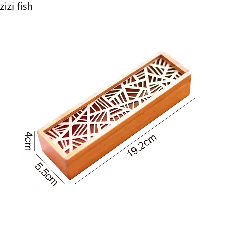 Creative Hollowed Out Wooden Sushi Plate Afternoon Tea Dessert Dim Sum Plate Molecular Food Display Plate Dry Ice Wooden Box