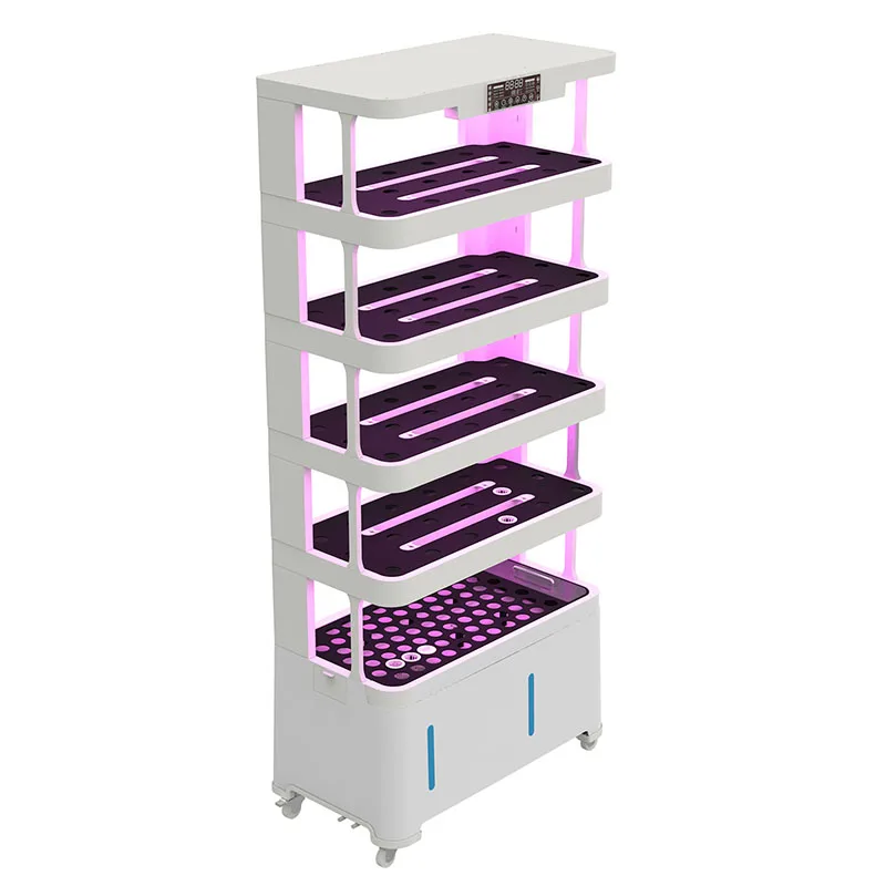 Multi‑Layer Mobile Smart Hydroponic Grow Cabinet LED Full‑Spectrum Indoor Soilless Cultivation Apparatus Home Vegetable& Fruit