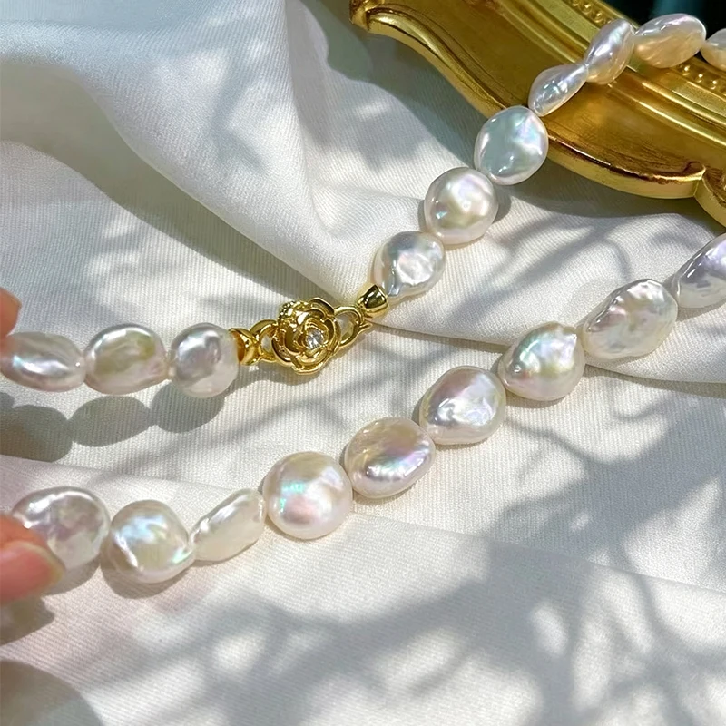 40cm 100% Baroque Natural Pearl Necklace Women Necklace Jewelry Party Gifts Wholesale High Quality Jewelry