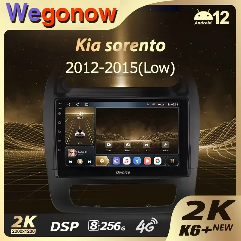 Ownice K6+ 2K for Kia Sorento 2 II XM 2012 - 2021 Car Radio Multimedia Video Player Navigation Stereo GPS Android12 No 2din  DVD