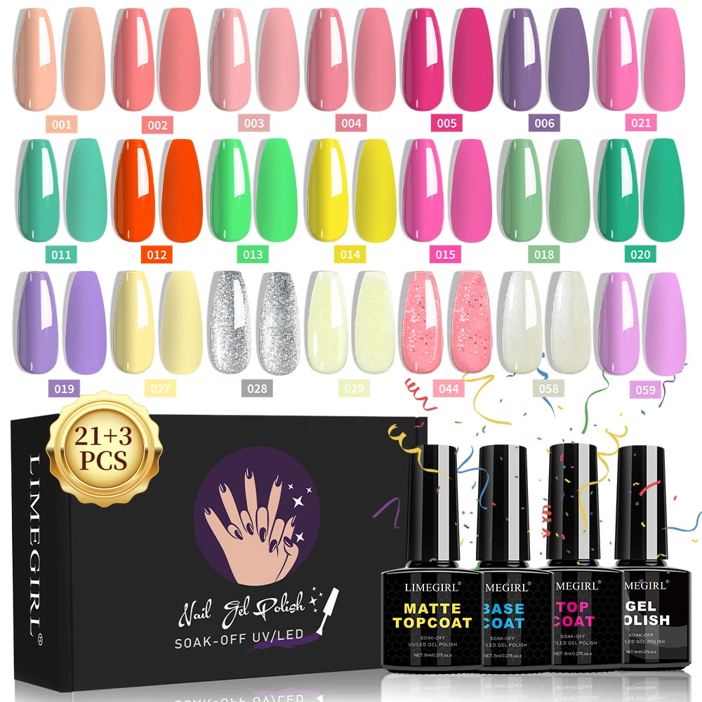 21 Color Gel Nail Polish UV LED Halloween Christmas Gift Ladies Manicure Nail Art Salon DIY Home Nail Art Design Decoration