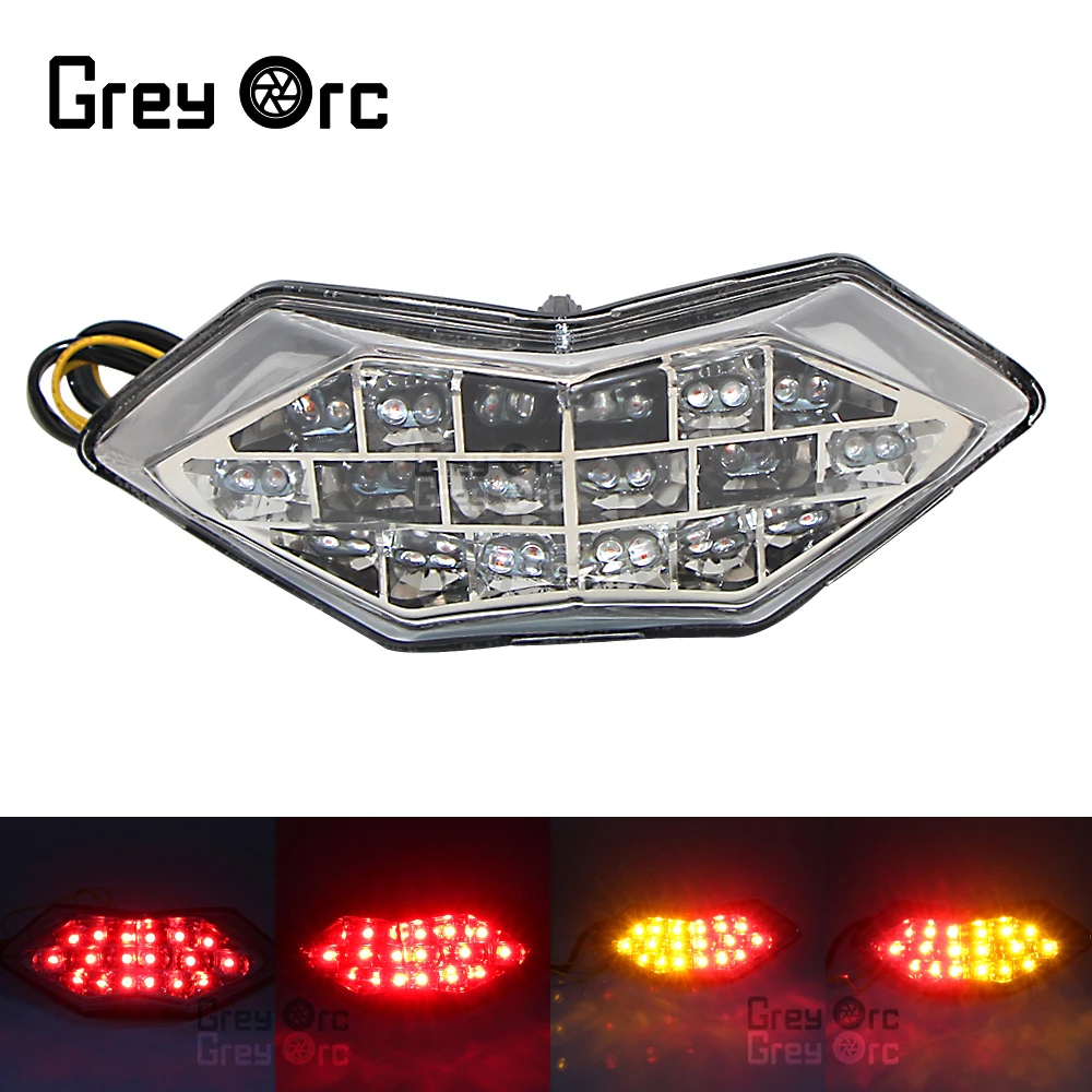 

Motorcycle LED Tail Lights Brake Rear Turn Signals Integrated Light for Kawasaki Ninja 250 300 EX300 Z250 2013-2017