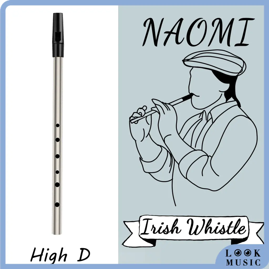 

LOOK D Key Tin Whistle 6 Hole Penny Whistle Ireland Mini Wind Musical Instrument Irish Whistles