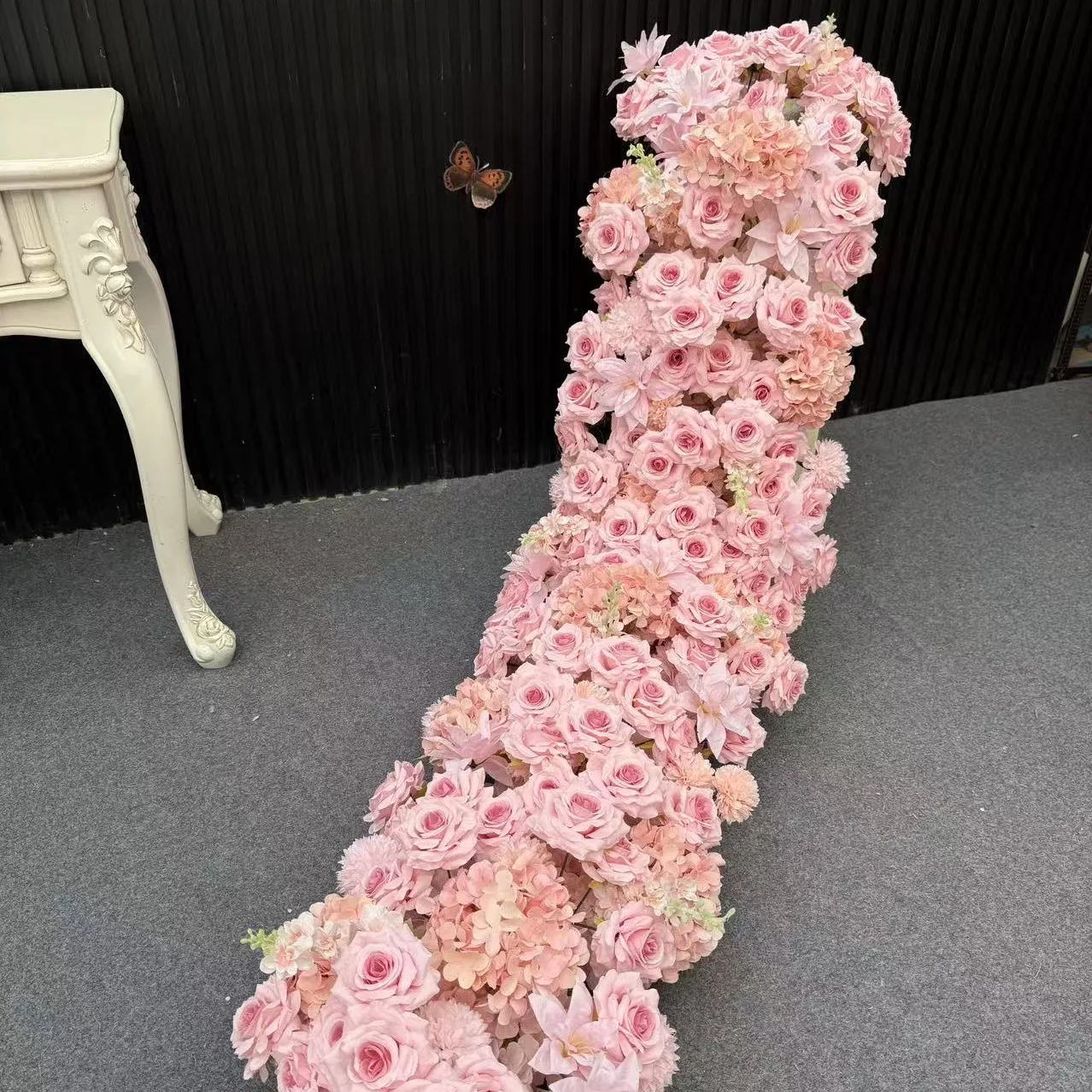 

Искусственные цветы класса люкс 2 м для свадебного декора, длинная цветочная дорожка, украшение стола, цветочная композиция для фона, ряд цветов для вечеринки