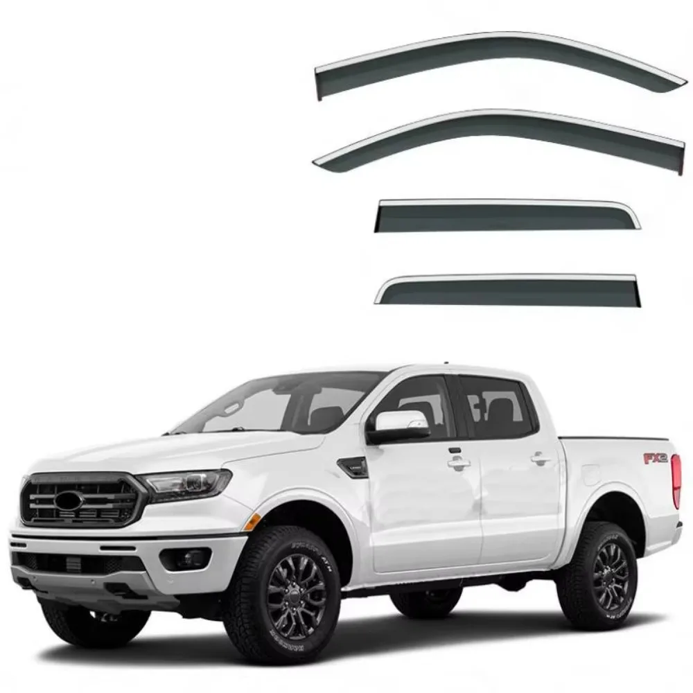 Window Visor Rain Exterior Part Body Kit Accessories For Ford Ranger PX RA 2011 2012 2012 2013 2014 2015 -2024