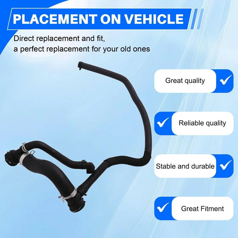 Car Radiator Coolant Hose LR012615 For Land Rover Range Rover 2010-2012 5.0L, 8Cyl Supercharged Water Hose Drainpipe