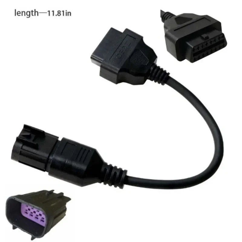 For Polaris Indian Motorbike 8 Pin to 16 Pin Connector OBD II Cable Diagnostic Harness Electronic Cable Adapter