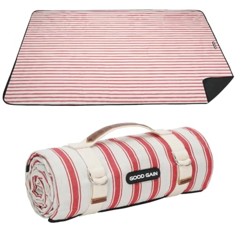 

Picnic Blankets Waterproof - Extra Large Outdoor Blanket Sand Free Foldable with Carry Strap for Beach, Camping, Park Grass, Hi
