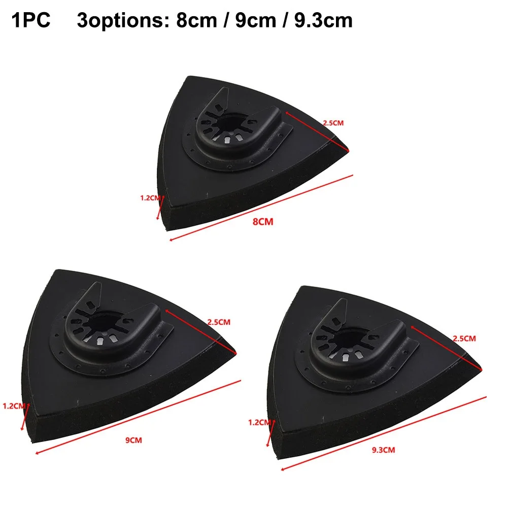 1pcs 80/90/93mm Triangular Oscillating Tool Sanding Pad Quick Release Grinding Pad For Multi Tool Loop Sandpaper Sanding