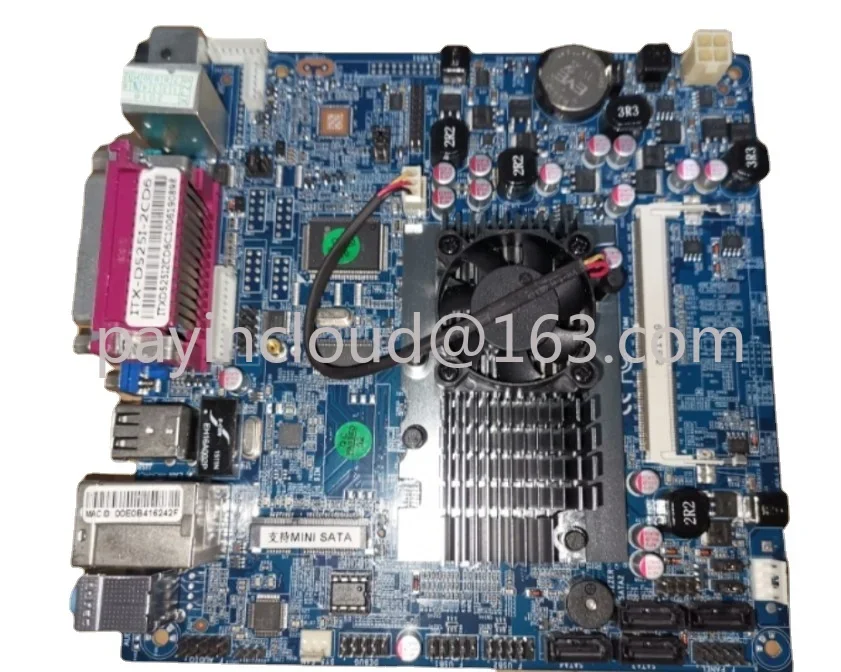 

ITX-D525I-2CD6 DDR3 DDR2 Cash Register Motherboard 17*17 D525 Four Threads 12v4 Pin