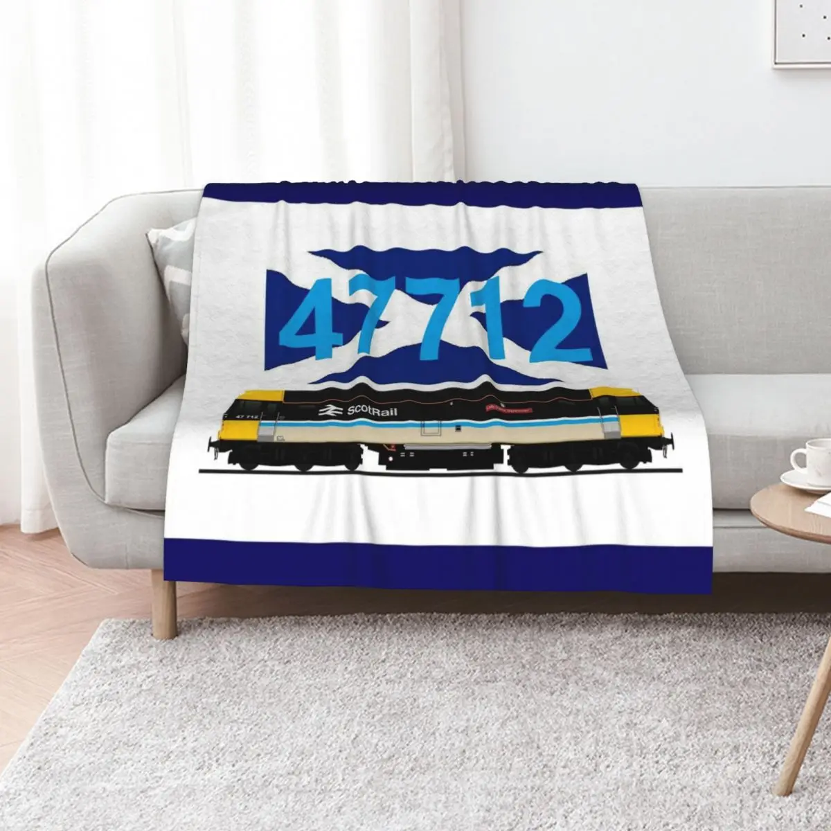 SCOTRAIL CLASS 47 LOCOMOTIVE Throw Blanket Weighted Thin Travel Decorative Sofa warm for winter Hairys Blankets