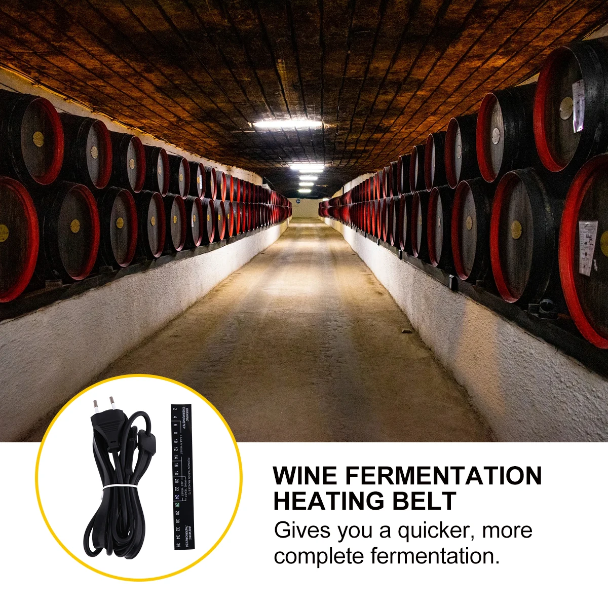 

Electric Fermentation Heating Belt for Wine Beer Brewer with Alloy Wire Silica Gel Uniform Temperature Long Lifespan Waterproof