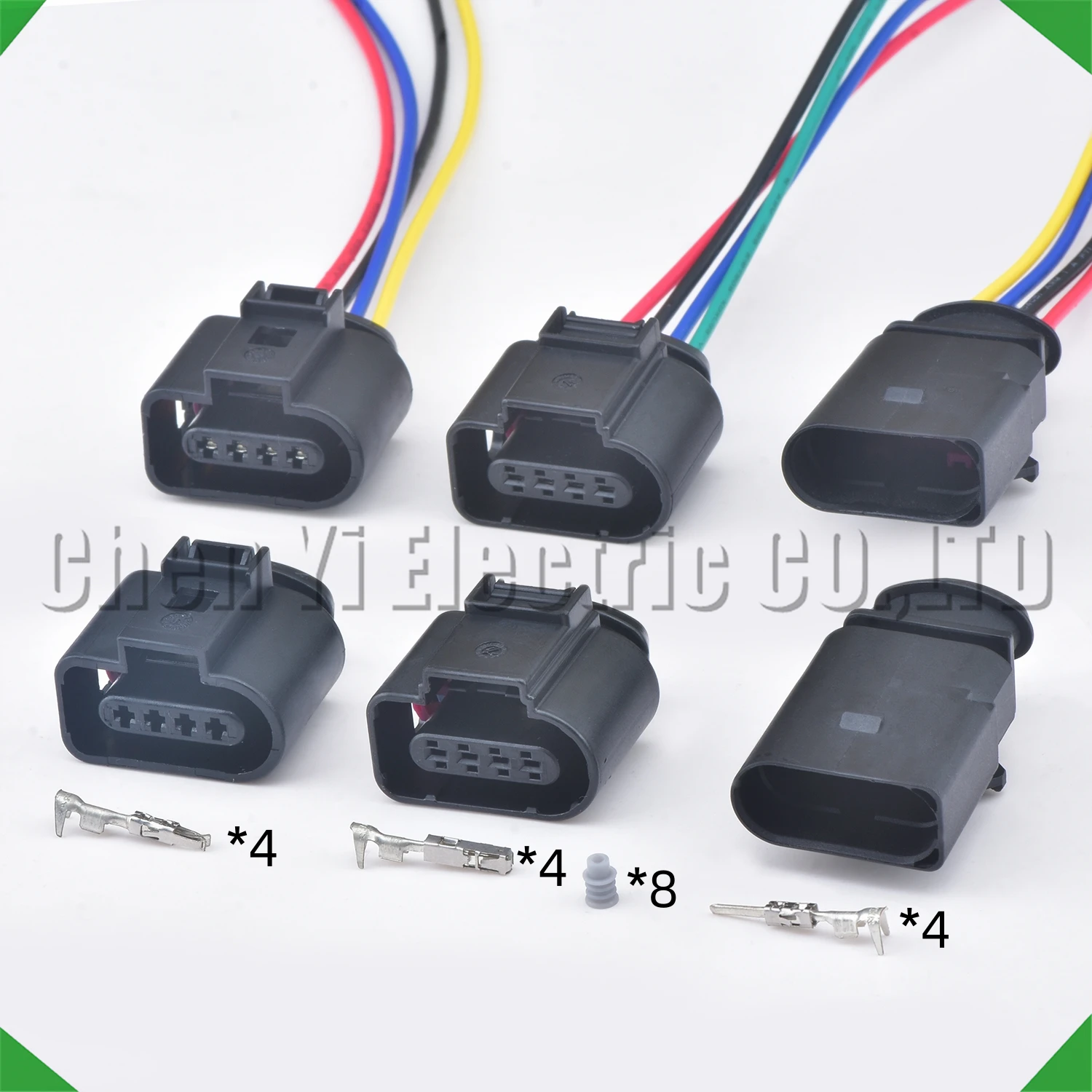 4-контактные автомобильные разъемы, датчик давления кислорода, жгут проводов, вилка 8K 0973704 1670592   1J 0973804   1J 0973704   Для VW Golf Audi A4