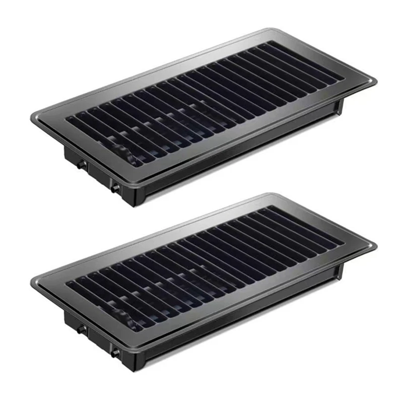 Registro de piso de 2 piezas de 4 x 10 pulgadas, rejillas de ventilación de piso resistentes, cubiertas de ventilación de aire de calor, cubiertas de ventilación de piso para registro de piso de calentador