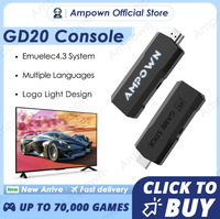 Ampown GD20 Game Console 4K 60fps HDMI Low Latency Output GD10 Ultra TV Game Stick Portable Retro Console Built-in 70000 Games