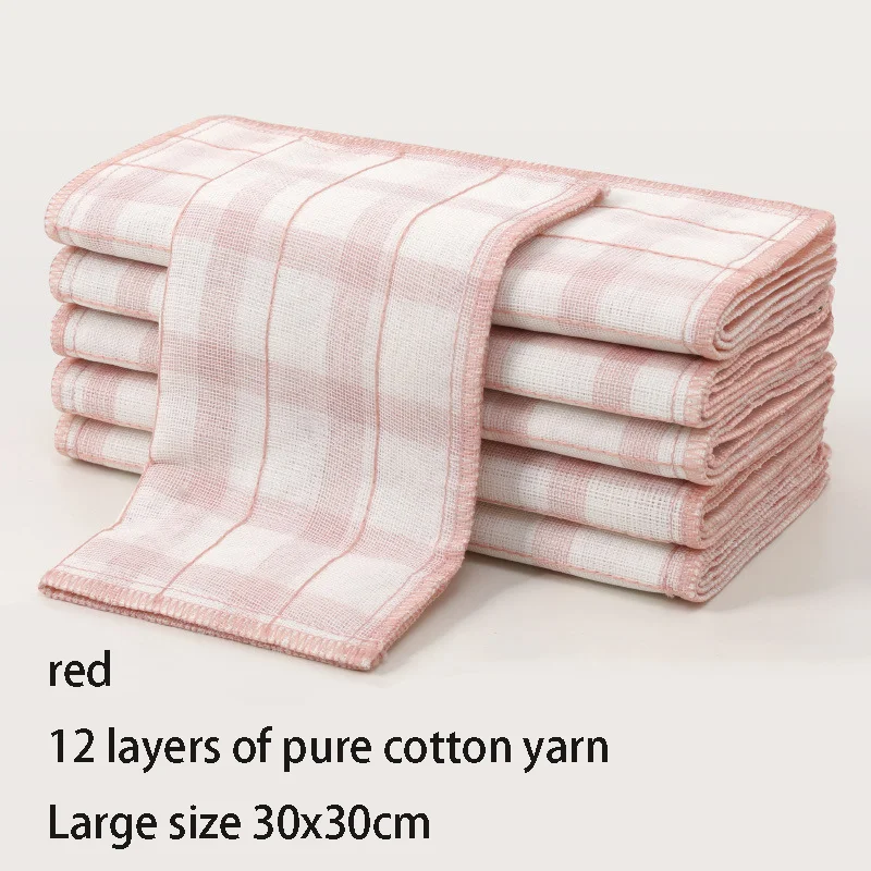 Household Kitchen Dishwashing Cloth Clean Absorbent Non-oil Non-hair Kitchens Cleaning Cloth Pure Cotton Yarn