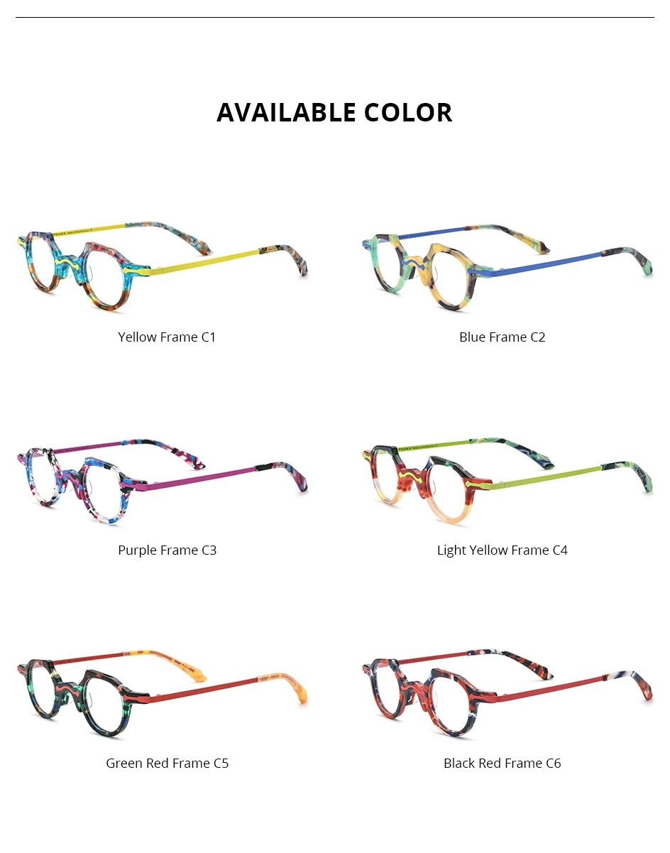 HEPIDEM Progressive Brillen Benutzerdefinierte Anti Blau Photochrome Myopie Optische Linse Brillen Männer Acetat Runde Brillen – Detail 18