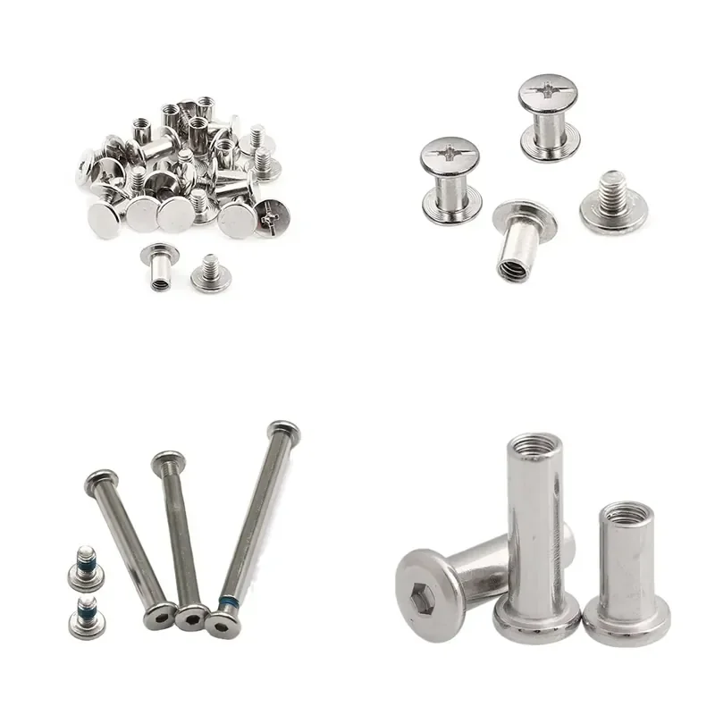 Custom M2 M3 M4 M5 M6 M7 M8 Bookbinding Barrels and Screws Miniature Chicago Screws