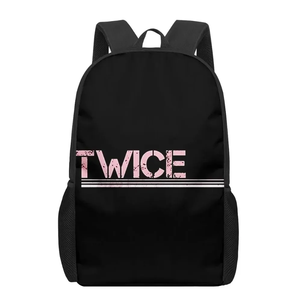 TWICE Logo dzieci tornister dla malucha drukowanie plecak dziecięcy tornister torba na ramię chłopcy dziewczęta torby na książki Mochila Infantil