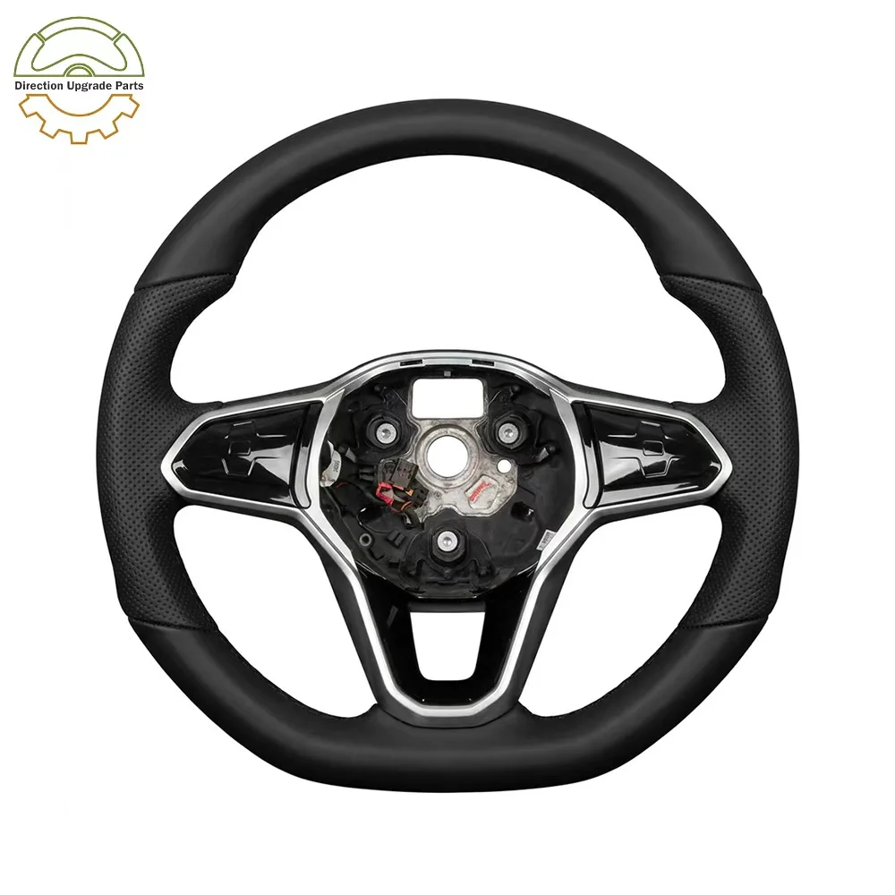 For Polo GTI R Golf 7 7.5 Passat CC R-Line Arteon Jetta Half Perforated Leather Steering Wheel with Heating
