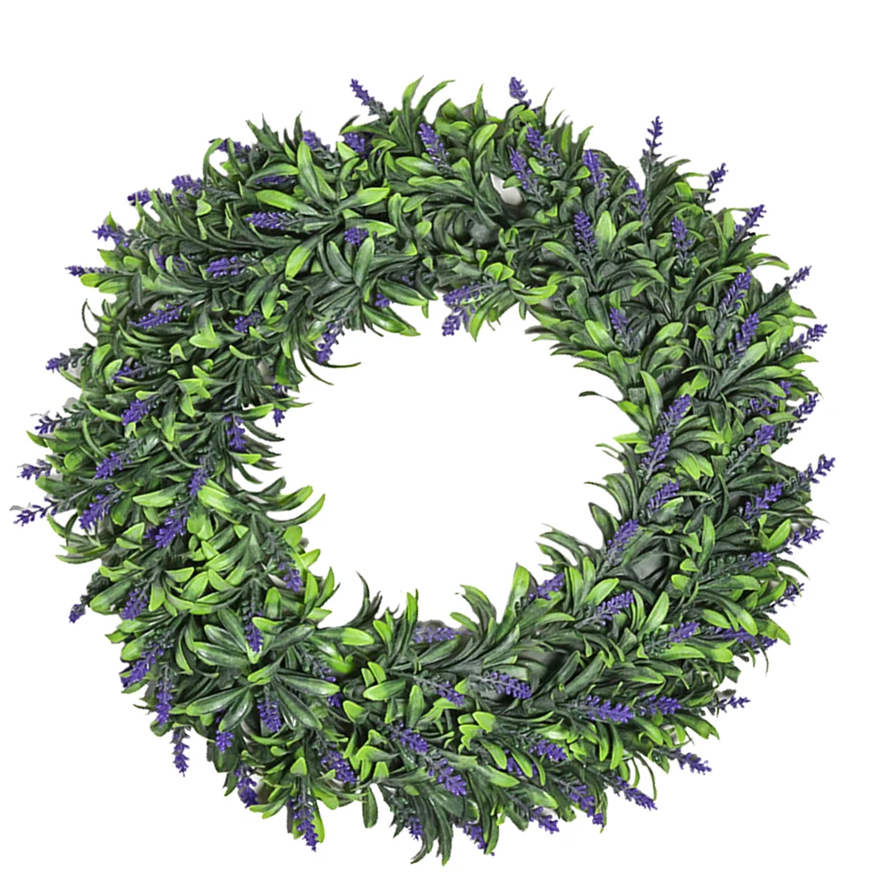 

Lavender Wreath Decorative Wall Hanging Home Wall Hanging Wreath Door Decor Plastic Flower Gift Wedding Prop