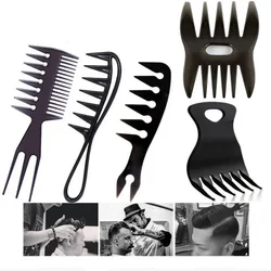 Peine de peluquería profesional para hombres cepillo de pelo de diente ancho peines de peinado herramientas de peinado de barbería caliente